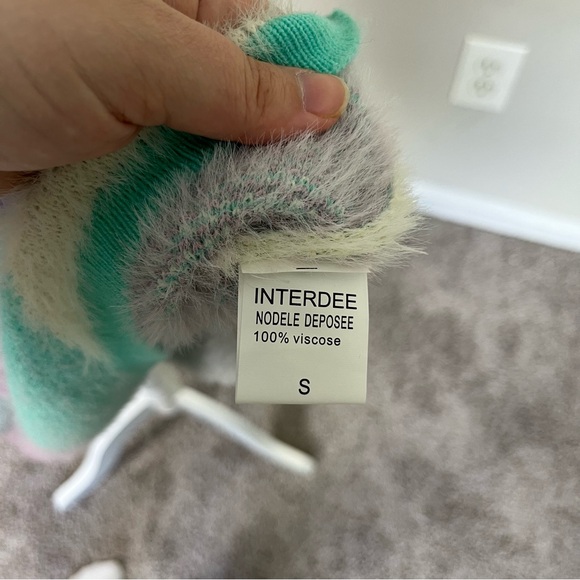 INTERDEE FITTED SWIRL PRINT MIDI DRESS OPEN BACK SIZE SMALL - Picture 13 of 13